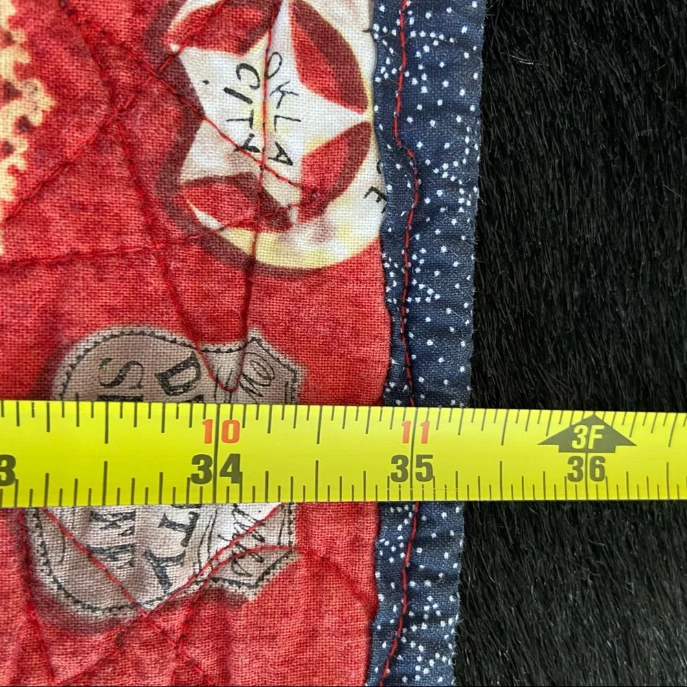Western 35” Quilt Americana Throw Blanket Police Marshall Sheriff Themed Cowboy